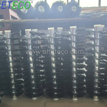 Nylon Coiled Roller Brush with Aluminum Shaft for Food Industry Use